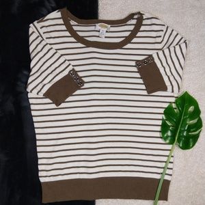 Brown & White Sweater, Talbots